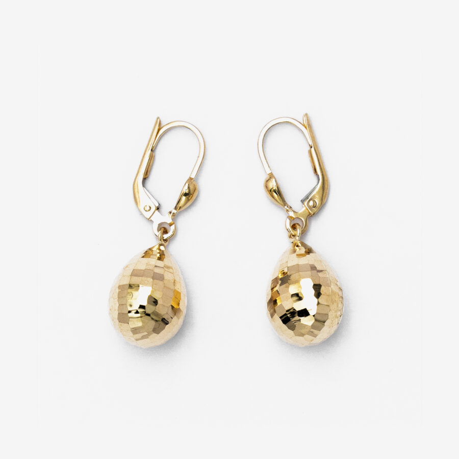 Teardrop Diamond Cut Dangle