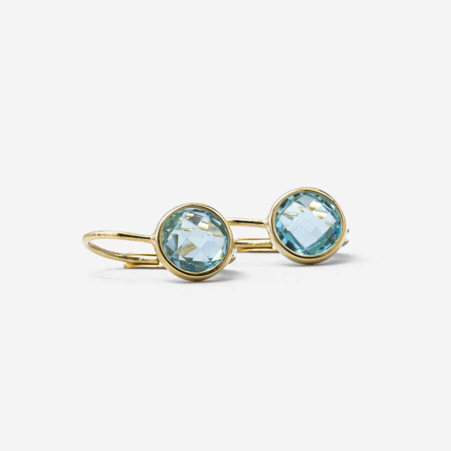 Round Light Blue Topaz Drop
