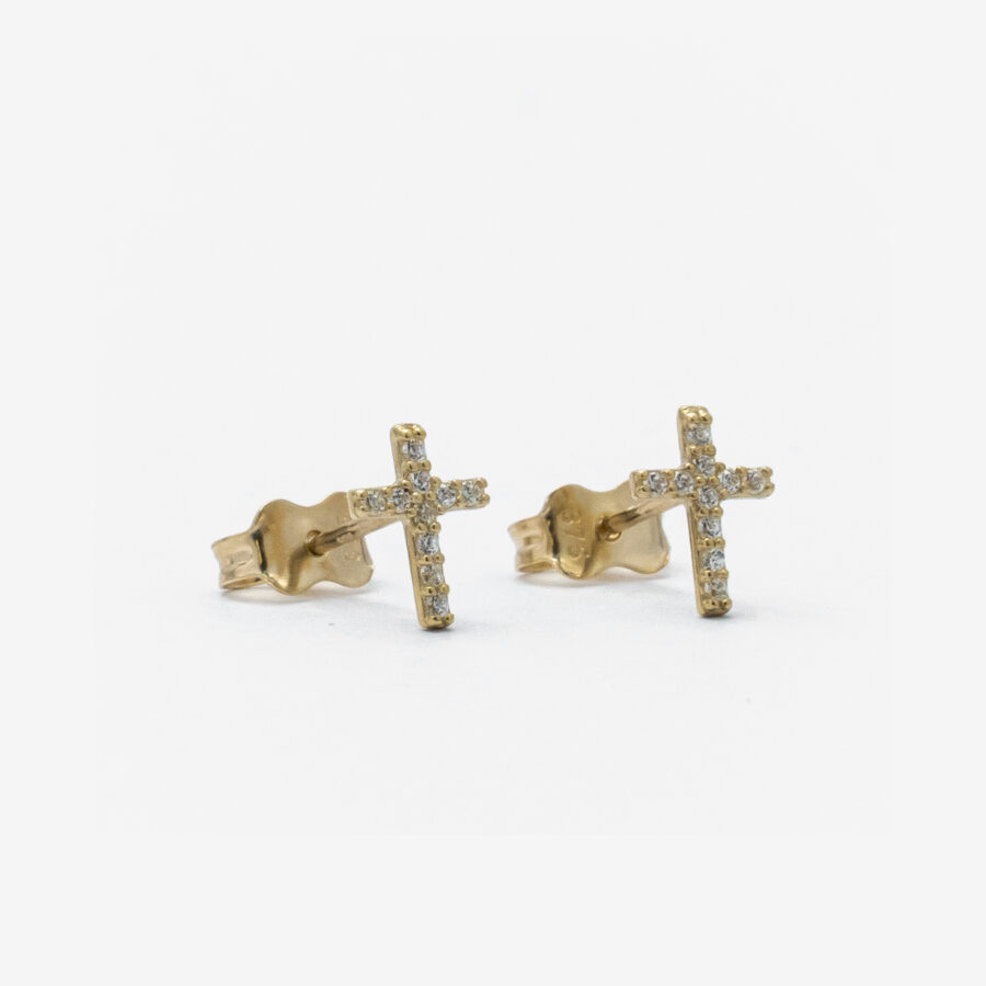CZ cross stud