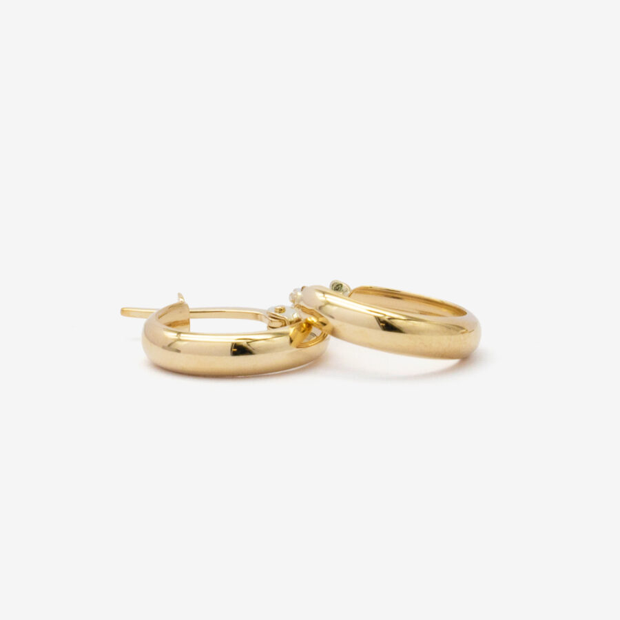 Small half round plain hoop