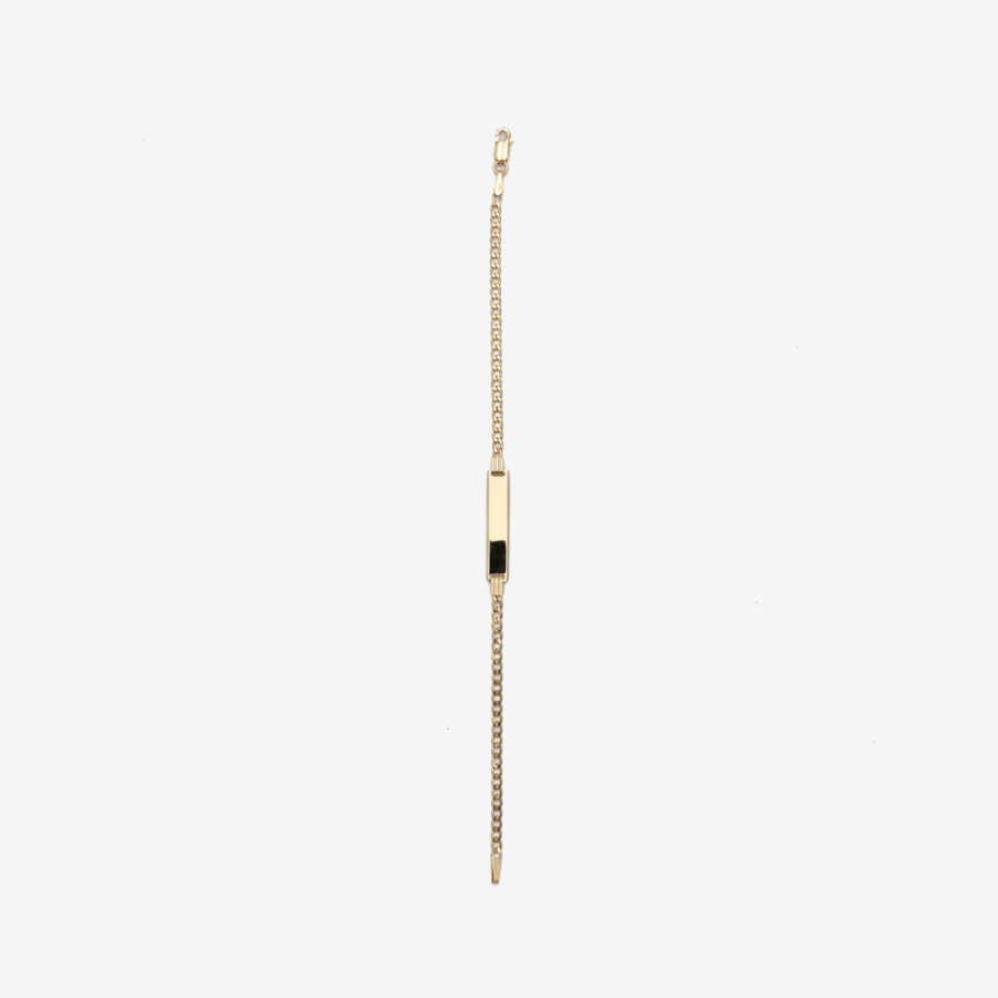 15cm Diamond cut curb link ID bracelet