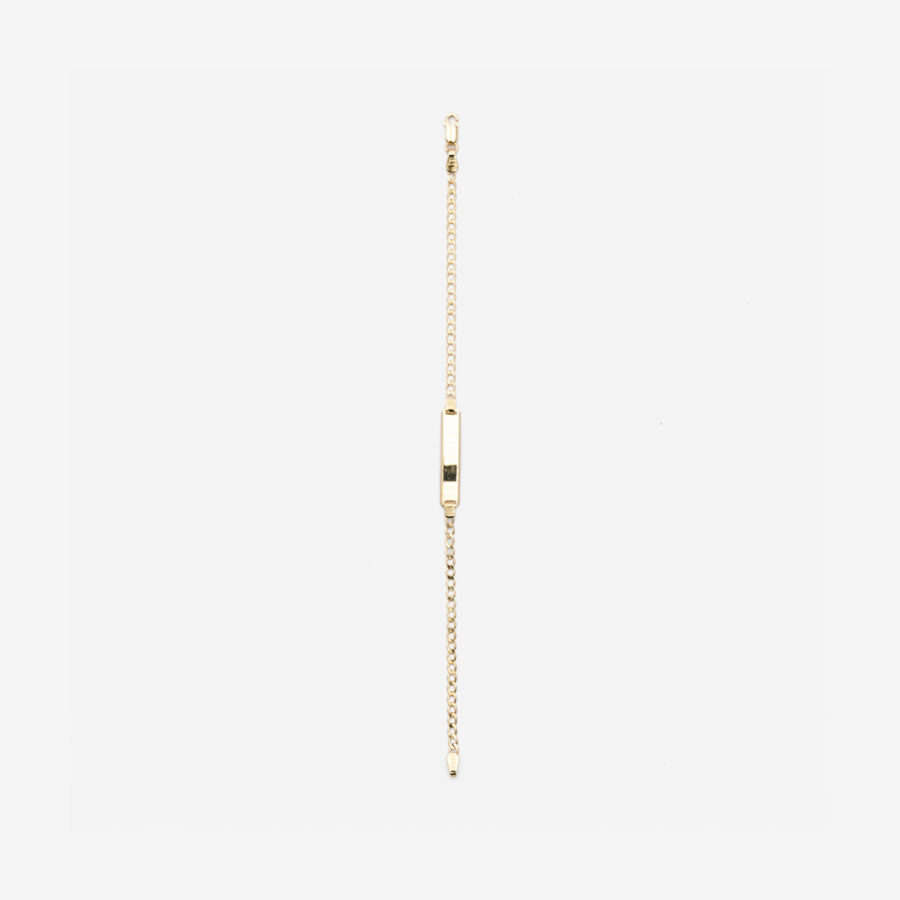 16cm Diamond cut curb link ID bracelet