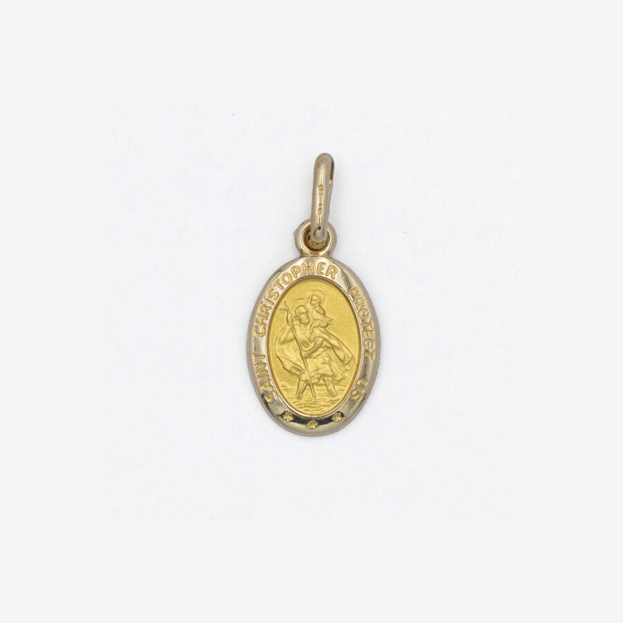 St Christopher oval pendant