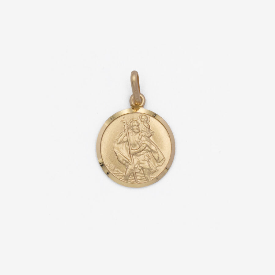 St Christopher round pendant
