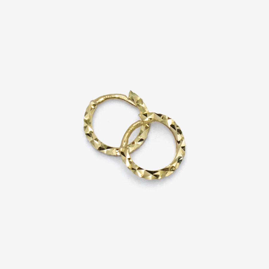 Extra small diamond cut huggie