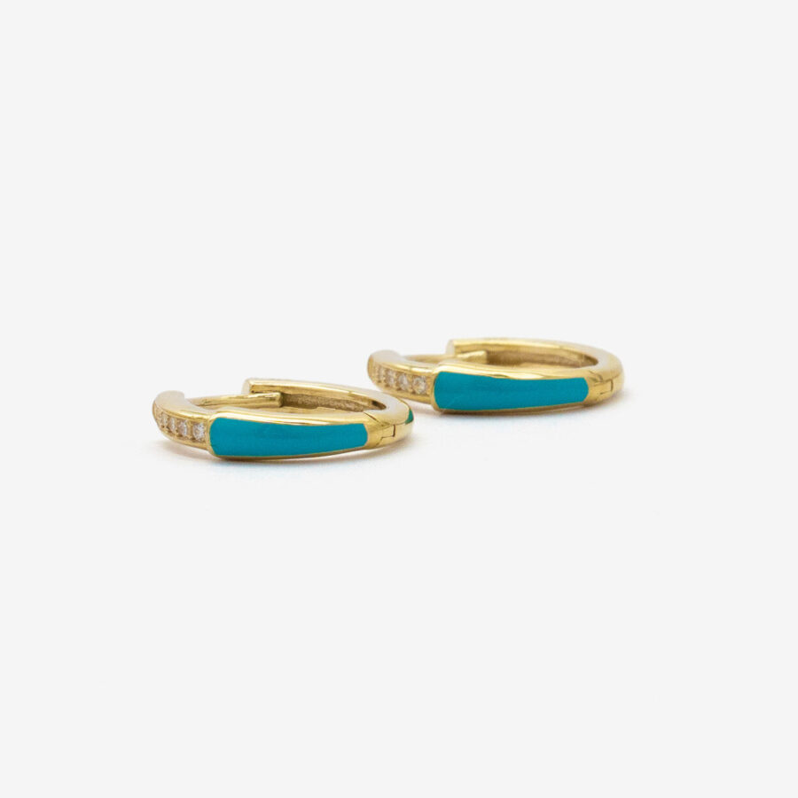 Fancy light blue enamel hoop