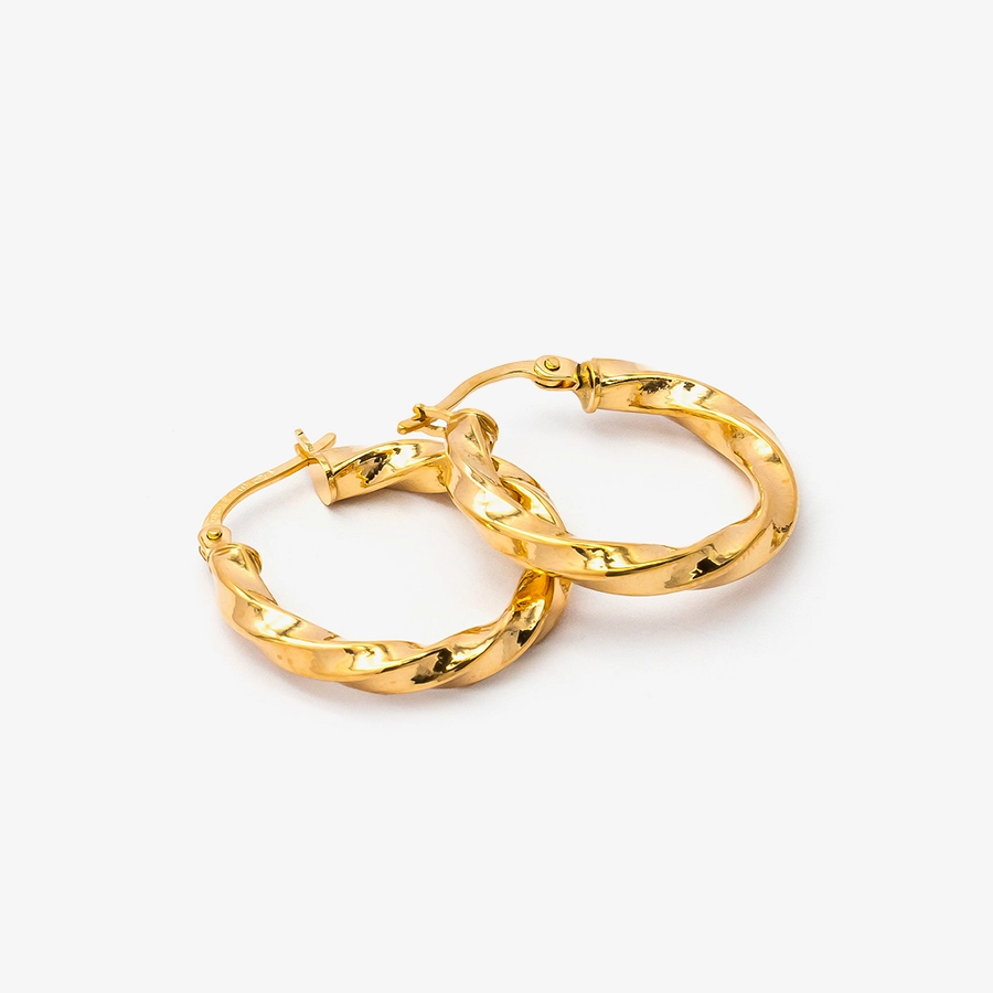 Medium square twist hoop
