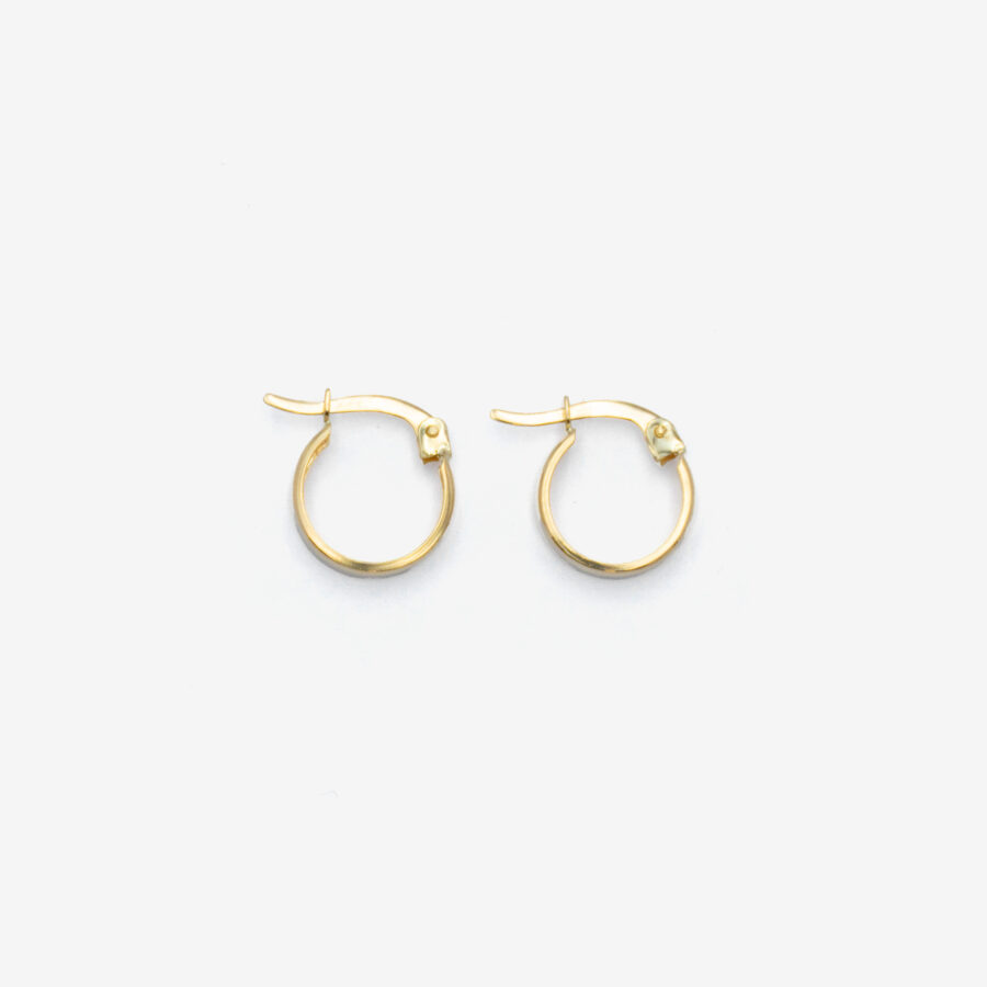 Small round sqaure plain hoop
