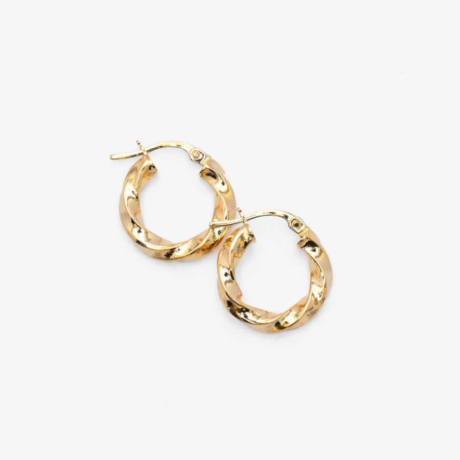 Small square twist hoop