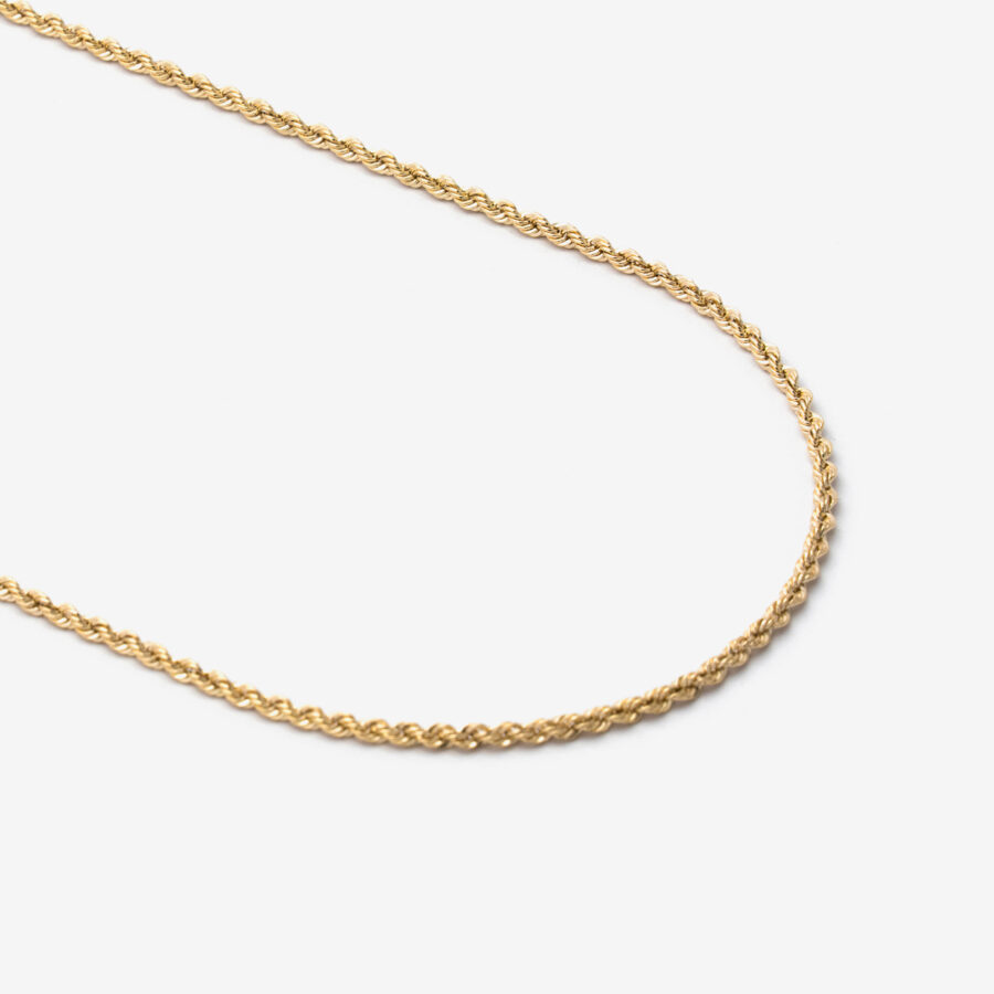 Diamond Cut Thin Rope Chain