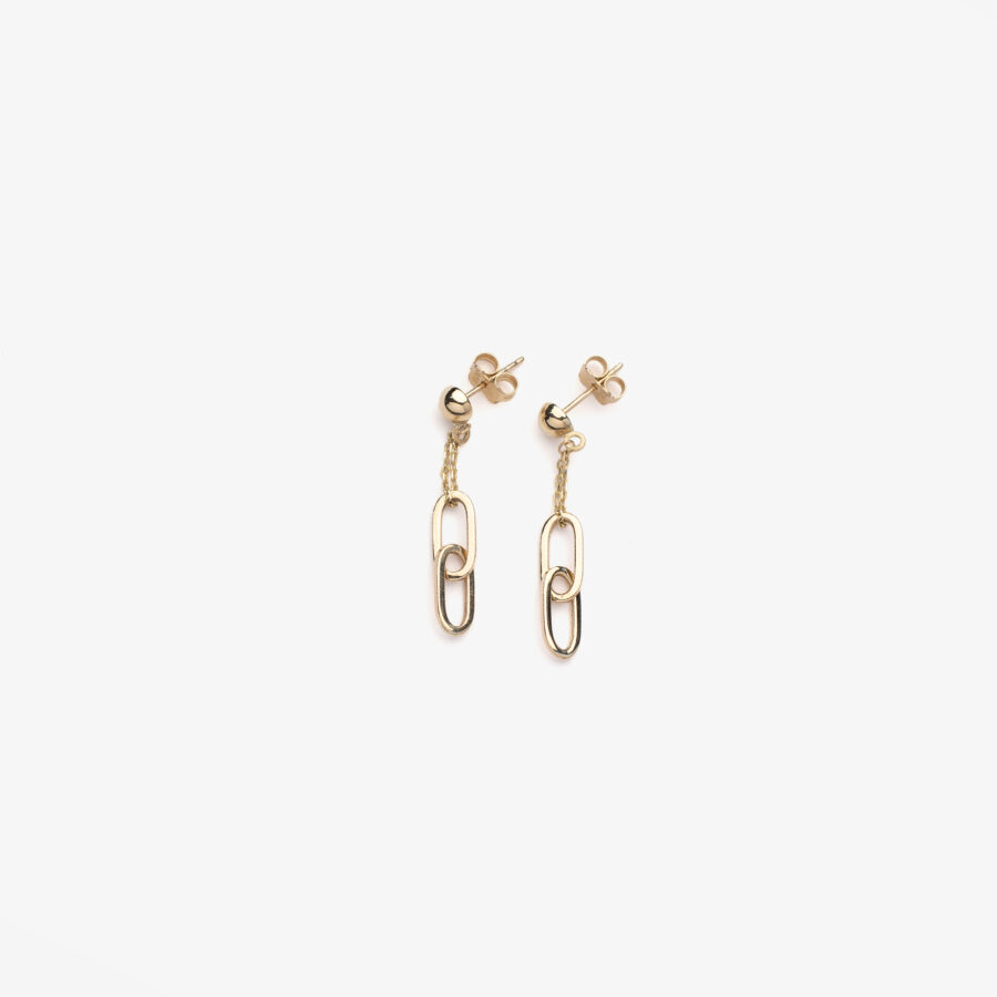 Paperclip Fancy Drop Stud