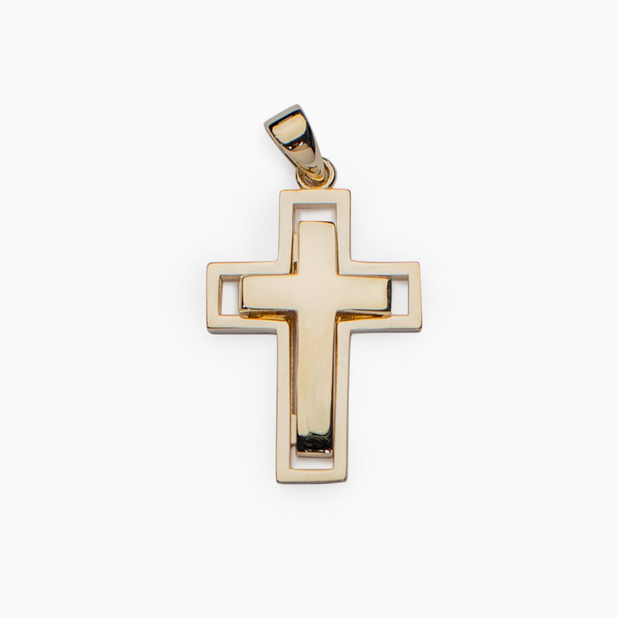 Double Layered Smooth Polished Cross